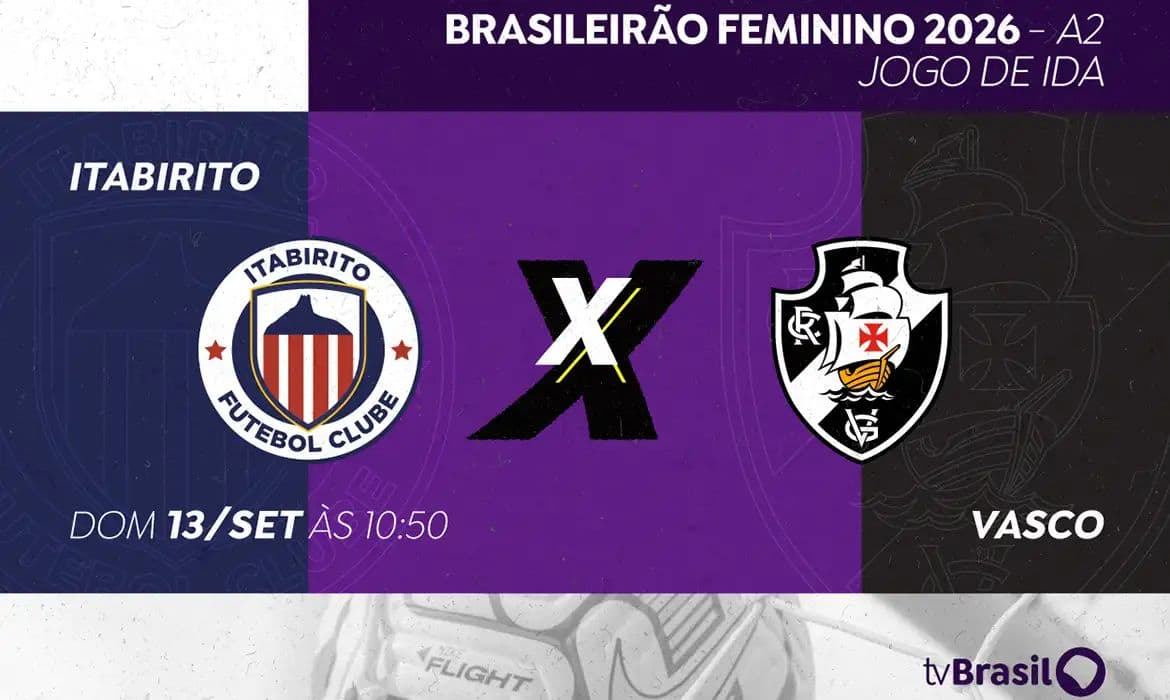 TV Brasil transmite final do Brasileirão Feminino A2 entre Itabirito e Vasco