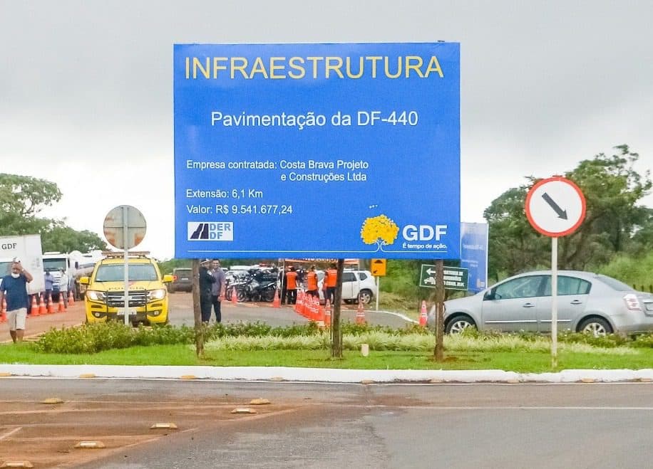 Começa a obra de pavimentação na rodovia DF-440, em Sobradinho