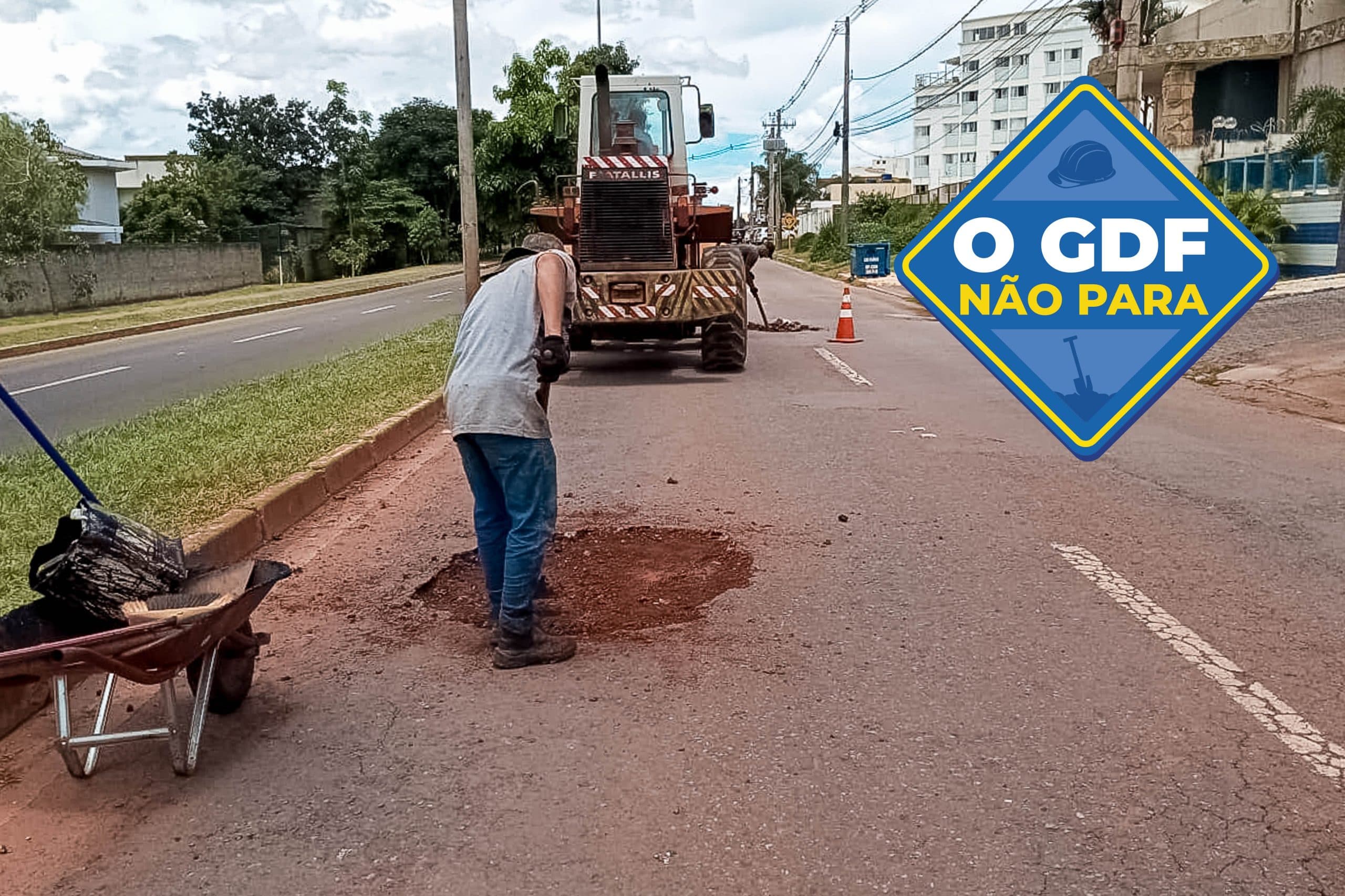 Região do Lago Norte recebe limpeza e tapa-buracos