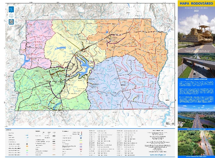 Mapa Rodoviário 2022 apresenta malha de estradas do DF