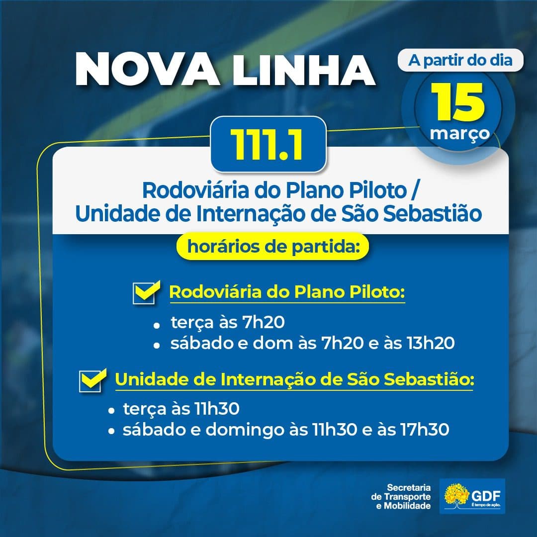 Linha de ônibus atenderá Unidade de Internação de São Sebastião