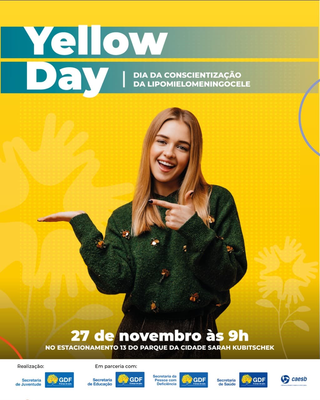 Vem aí o Yellow Day! Para conscientizar sobre a doença lipomielomeningocele