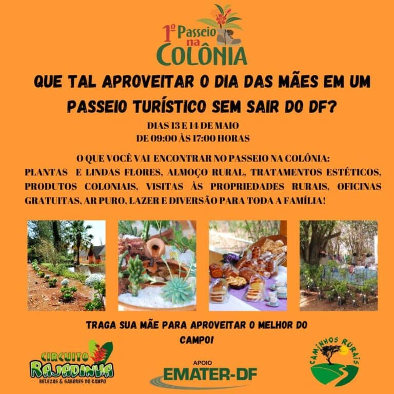 Circuito Turístico Rural da Rajadinha vai comemorar o Dia das Mães