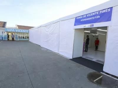 Inaugurada tenda de acolhimento a pacientes com dengue em Vicente Pires