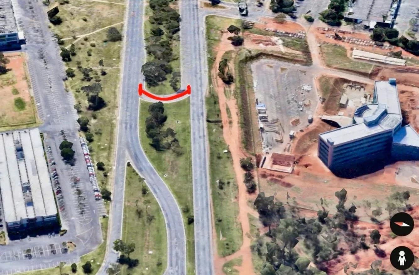 Retorno na Epig é fechado para construção de corredor exclusivo do BRT e viadutos