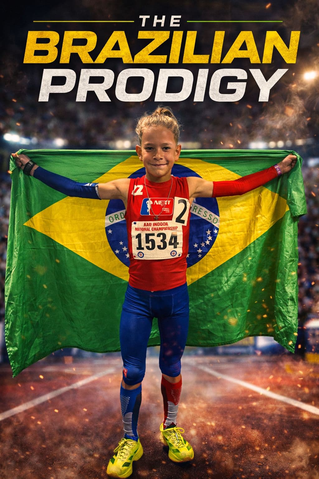 Brasileiro de 12 anos sobe ao pódio três vezes no maior campeonato indoor juvenil dos EUA