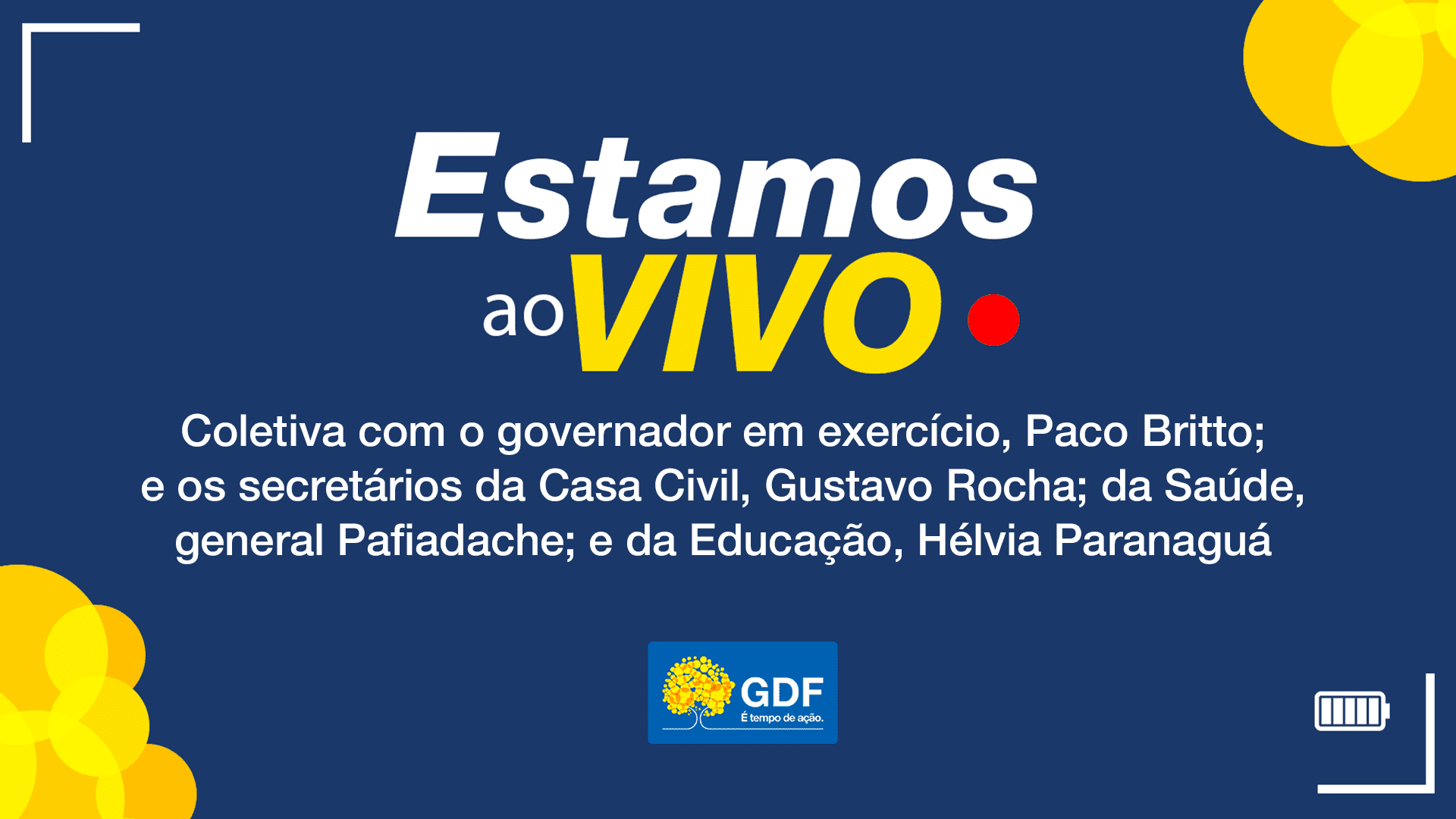 Acompanhe, ao vivo, coletiva de imprensa sobre medidas na pandemia