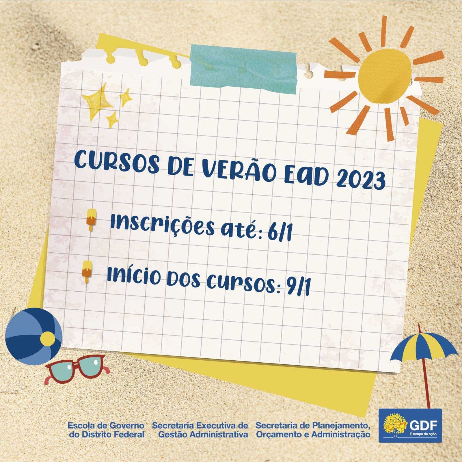 Inscrições abertas para os cursos de verão EaD para servidores do GDF