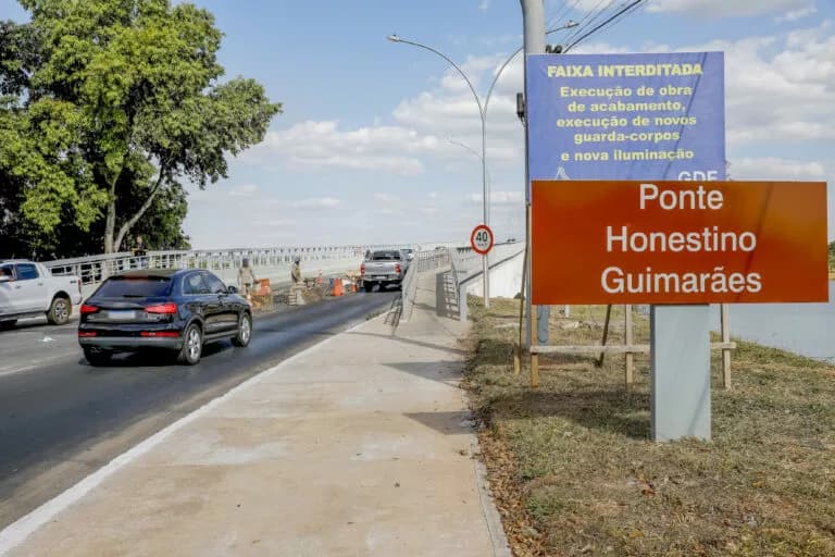 Ponte Honestino Guimarães passará por intervenções durante a semana