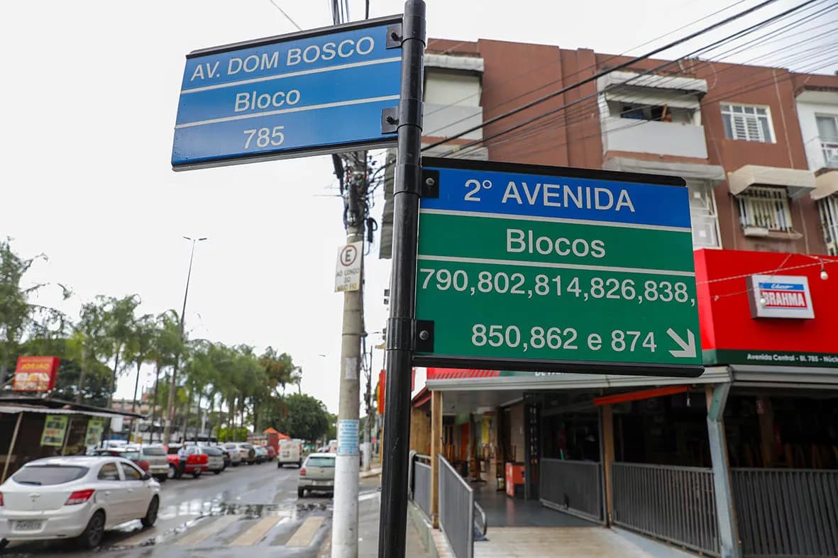 GDF renova mais de 1.500 placas no Núcleo Bandeirante para melhorar mobilidade e segurança