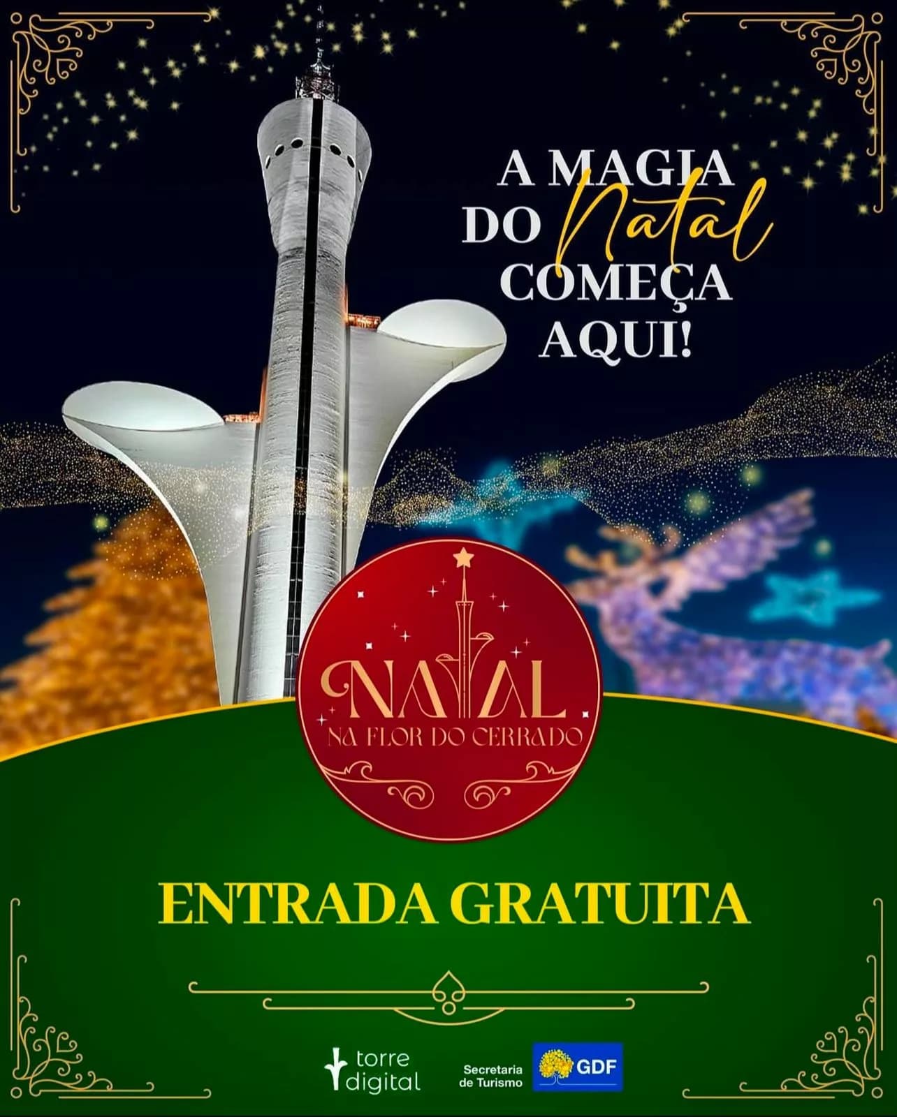 Natal na Torre Digital promete encantar o público com atrações gratuitas