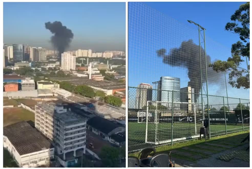Avião de pequeno porte cai na Barra Funda, em São Paulo, e deixa dois mortos