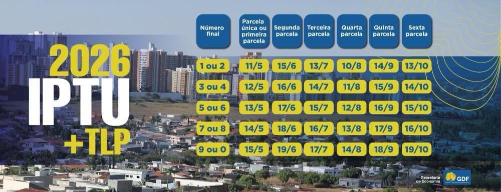 GDF Define Valores da Taxa de Limpeza e Contribuição de Iluminação para 2026