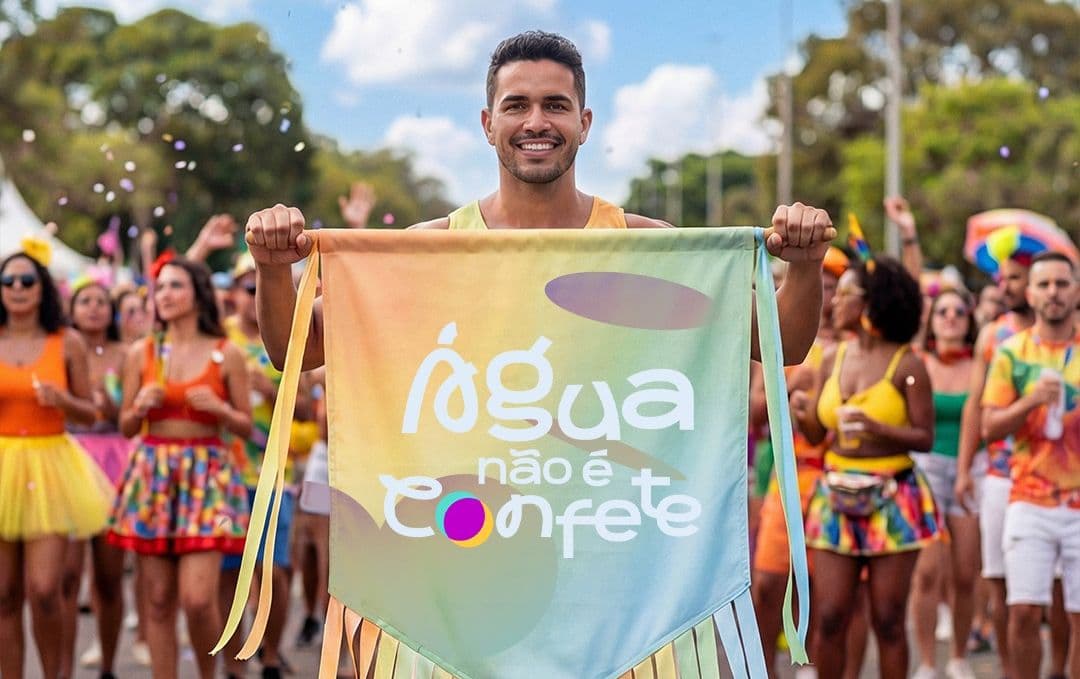 Carnaval Consciente: Adasa promove uso sustentável da água no DF