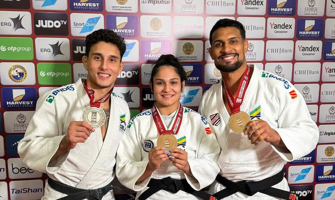 Brasil encerra Grand Slam de Judô em Astana com sete medalhas conquistadas