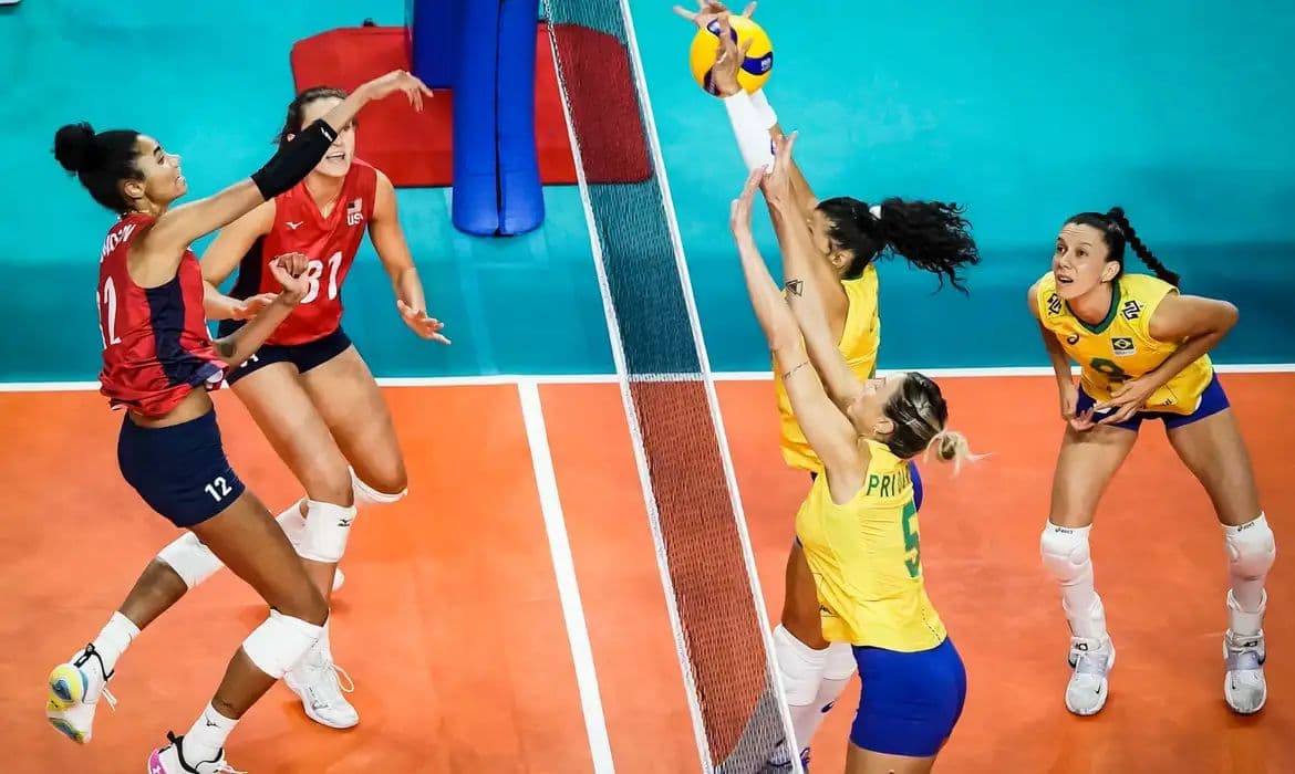 Brasil perde para os EUA na Liga das Nações de Vôlei Feminino