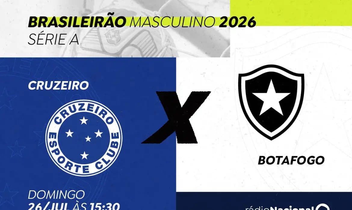 Rádio Nacional transmite Cruzeiro x Botafogo pelo Brasileirão neste domingo