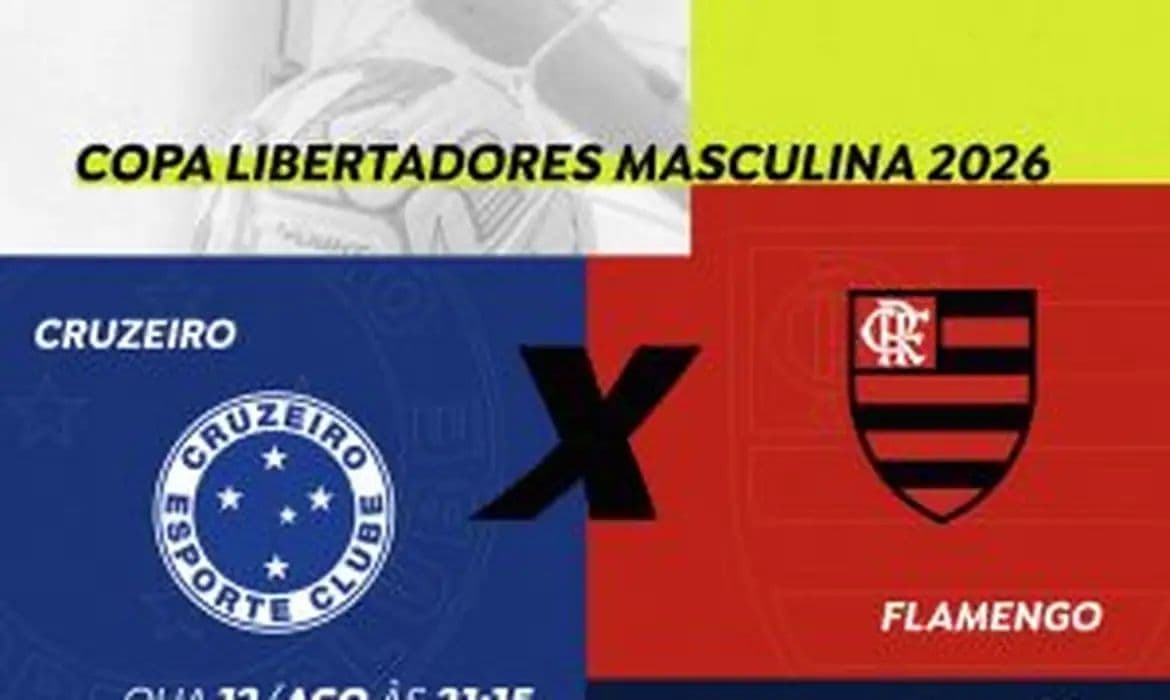 Cruzeiro e Flamengo se enfrentam pela Libertadores com transmissão ao vivo