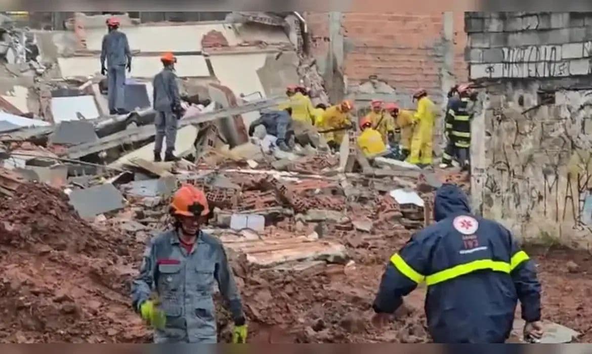 Desabamento de prédio em São Bernardo do Campo deixa cinco feridos