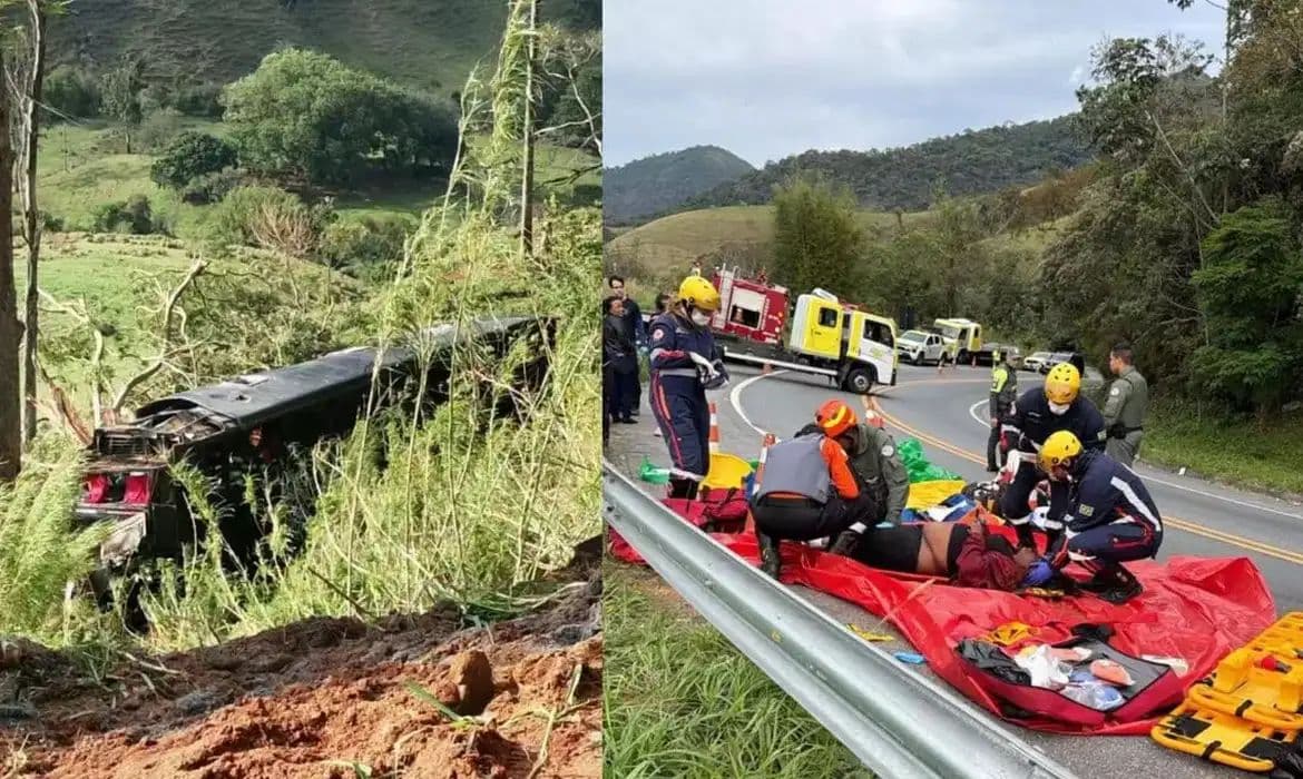 Acidente com ônibus deixa mortos em Cruzeiro, interior de São Paulo