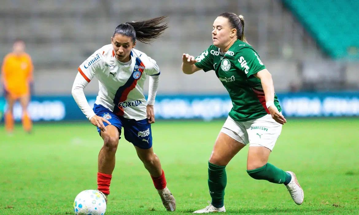 Bahia e Palmeiras empatam em 1 a 1 pelas quartas do Brasileirão Feminino