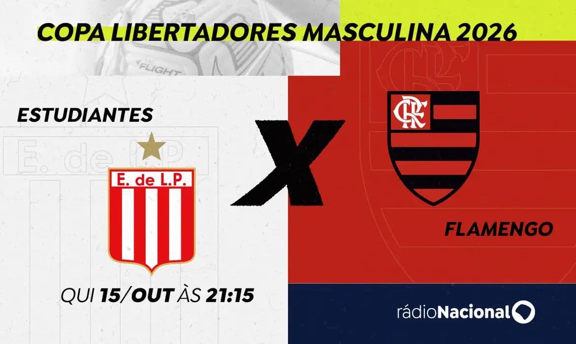 Estudiantes x Flamengo: Rádio Nacional transmite semifinal da Libertadores
