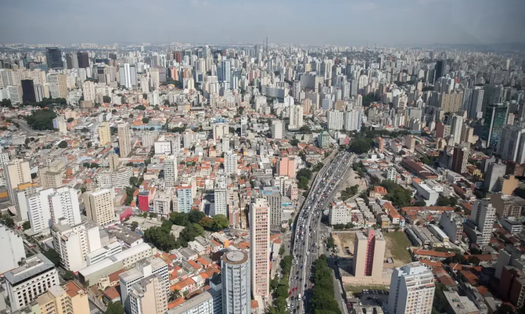 Vista aéra da cidade de São Paulo