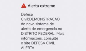 Teste alerta desastres celular