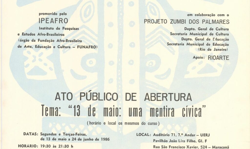 Digitalização Cartazes Movimento Negro