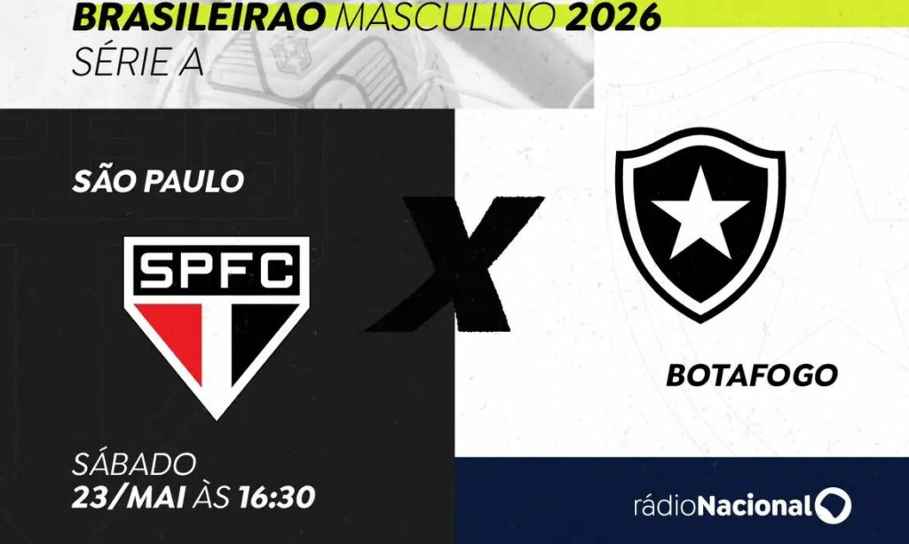 Rádio Nacional transmite São Paulo e Botafogo pelo Brasileirão neste sábado