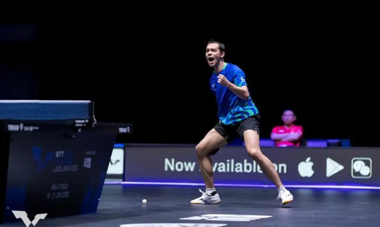 Hugo Calderano é superado na final do WTT da Eslovênia